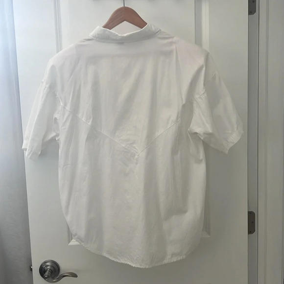 vintage button up shirt 100% Cotton. Anchor Blue - Picture 4 of 4